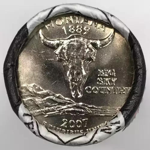 2007 Montana State Quarter US Mint P & D Roll Set (2)