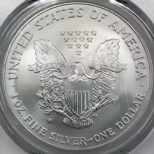 2007-W $1 Burnished Silver Eagle Mercanti Signature