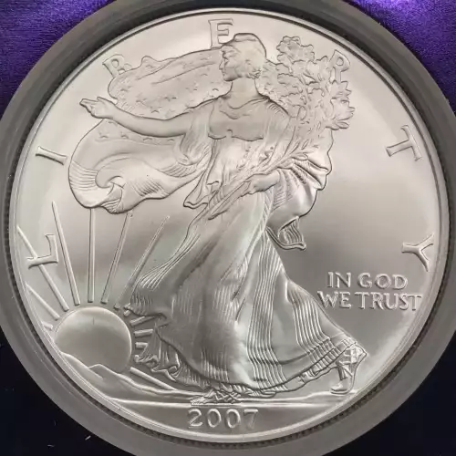 2007-W Burnished Silver Eagle NGC MS-70 - TraderBea Label & Core (4)