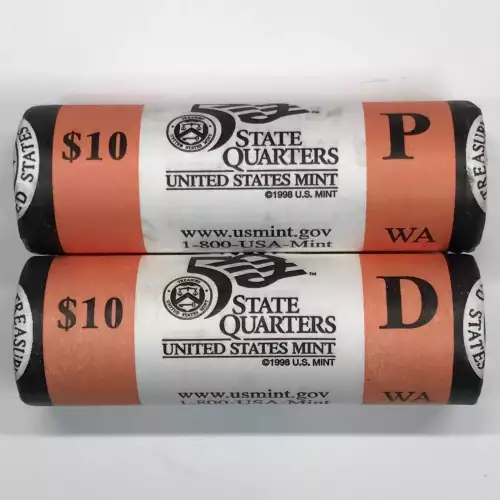 2007 Washington State Quarter US Mint P & D Roll Set