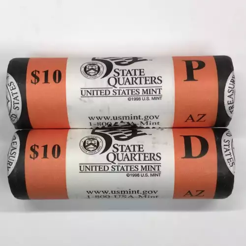 2008 Arizona State Quarter US Mint P & D Roll Set