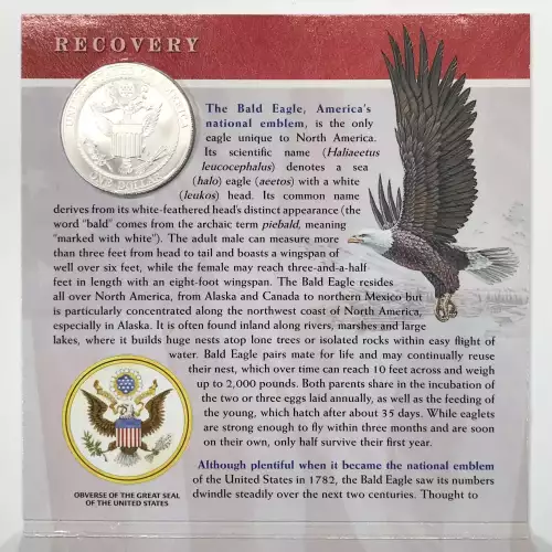 2008-P Bald Eagle Coin & Medal Set w US Mint OGP - Uncirculated Silver Dollar  (2)