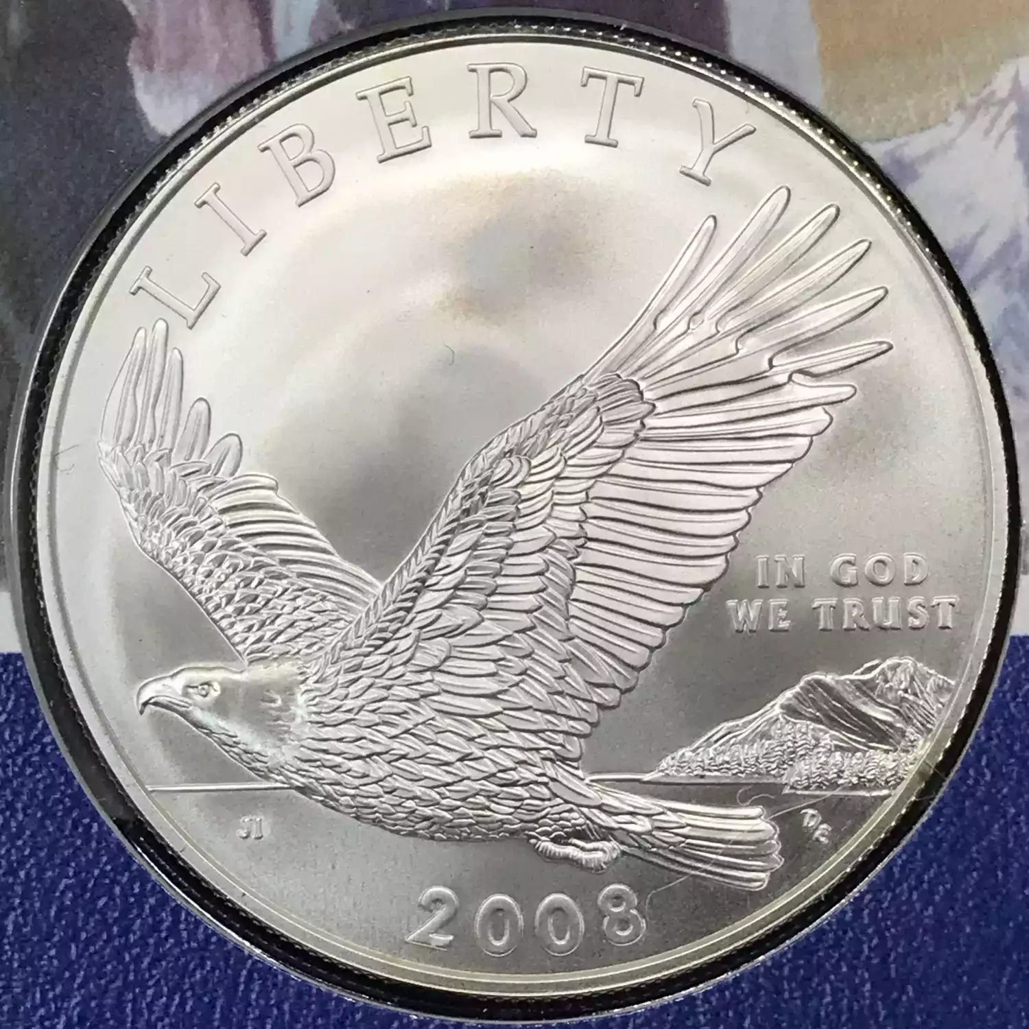 2008-P Bald Eagle Coin & Medal Set w US Mint OGP - Uncirculated Silver Dollar  (10)