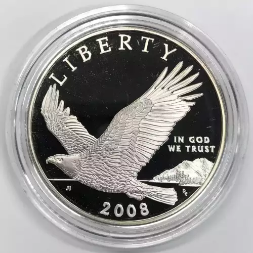 2008-P Bald Eagle Proof Silver Dollar w US Mint OGP - Box & COA