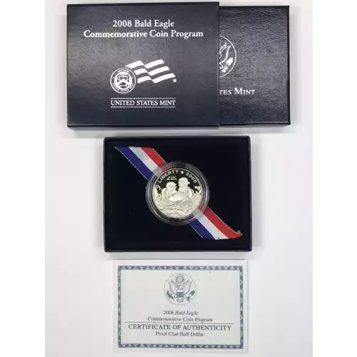 2008-S Bald Eagle Proof Clad Half Dollar w US Mint OGP - Box & COA (5)