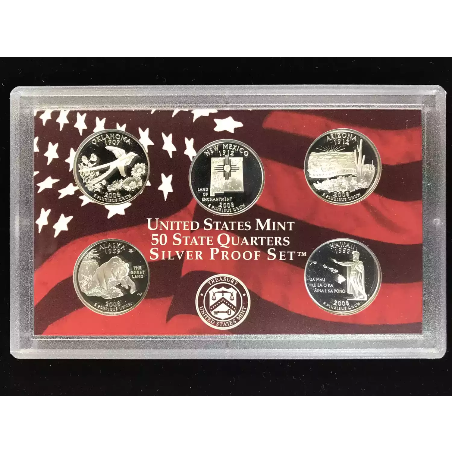 2008-S Silver Quarters Proof Set w US Mint OGP - Box & COA (4)