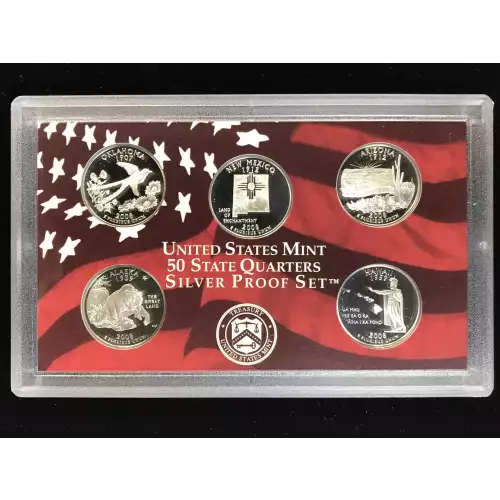 2008-S Silver Quarters Proof Set w US Mint OGP - Box & COA