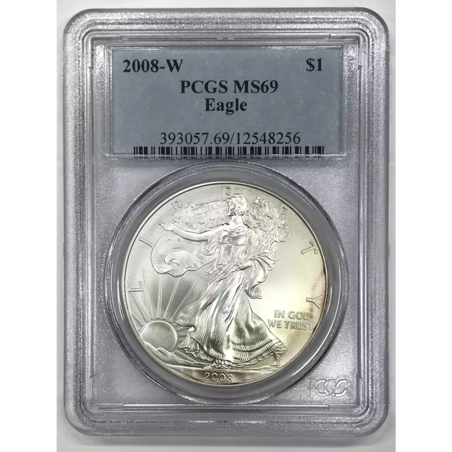 2008-W $1 Burnished Silver Eagle