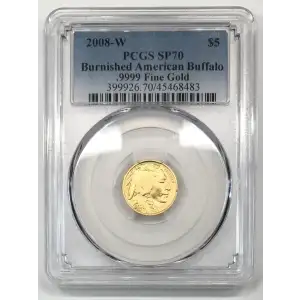 2008-W $5 Burnished American Buffalo .9999 Fine Gold