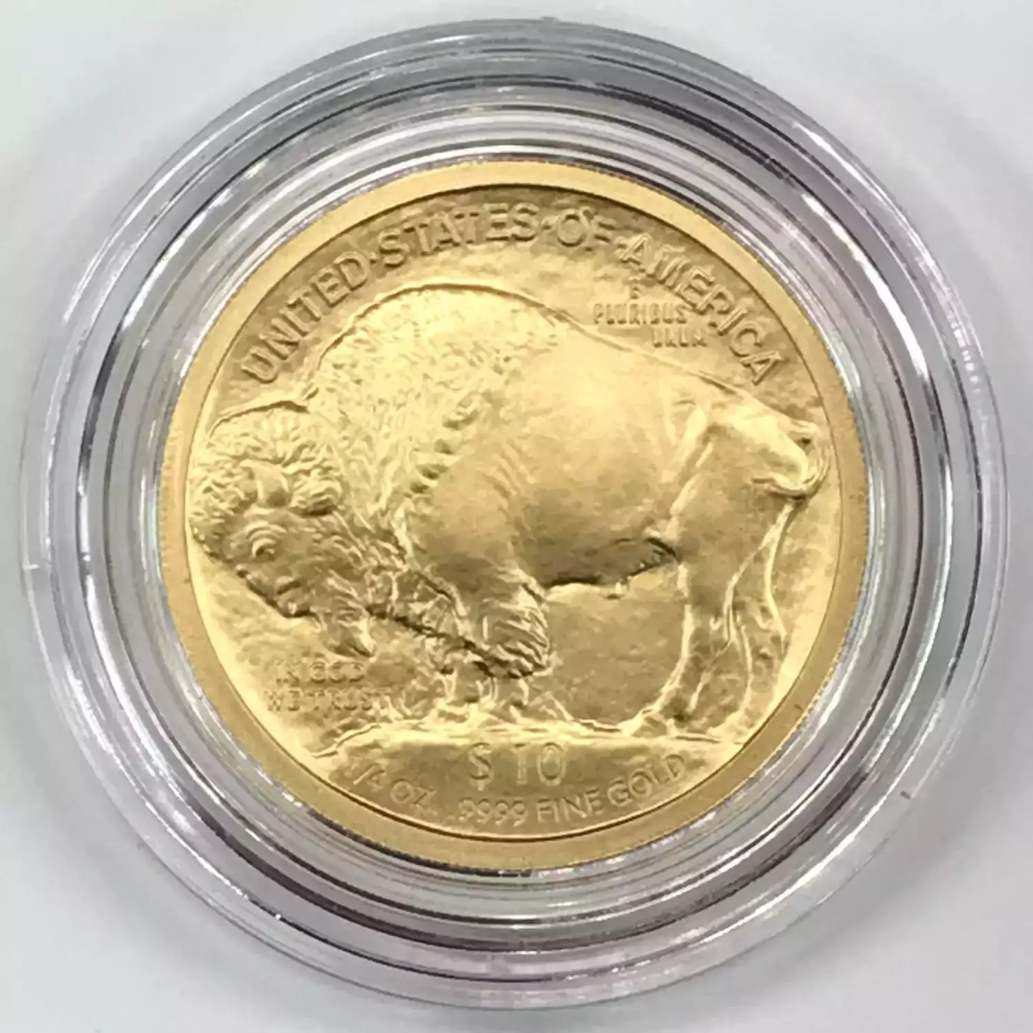 2008-W Burnished/Uncirculated 1/4 oz $10 Gold Buffalo - US Mint OGP Box & COA (3)