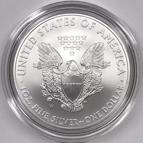 2008-W Burnished Uncirculated Silver Eagle w OGP - Box & COA