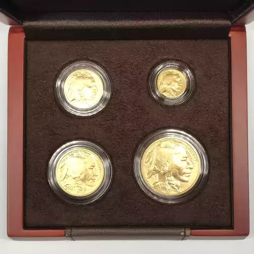 2008-W - Four Coin Set - 1/10, 1/4, 1/2, 1 oz Gold Eagles Burnished - Original Govt Packaging [DUPLICATE for #303731] (2)