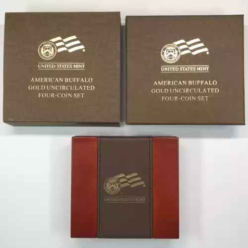 2008-W - Four Coin Set - 1/10, 1/4, 1/2, 1 oz Gold Eagles Burnished - Original Govt Packaging [DUPLICATE for #303731] (4)