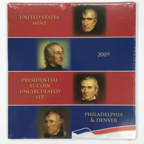 2009 Presidential Dollar 8-Coin P&D Uncirculated Set - US Mint - Sealed