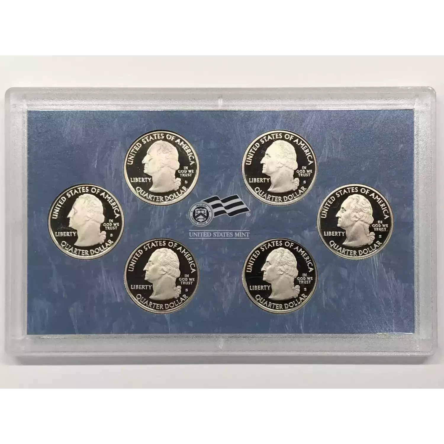 2009-S Clad Quarters Proof Set w US Mint OGP - Box & COA - DC & US Territories (7)