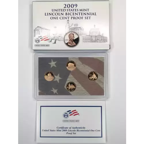 2009-S Lincoln Bicentennial Cent Proof Set w US Mint OGP - Box & COA