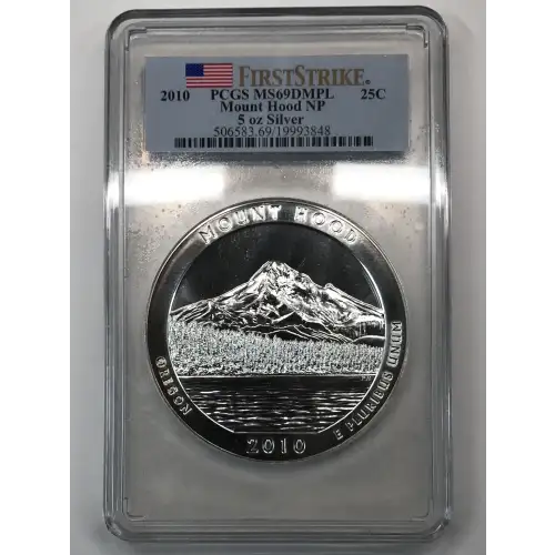 2010 25C Mount Hood NP 5 oz Silver - First Strike, PL