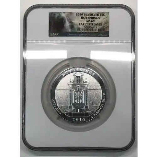 2010 5 oz Silver America the Beautiful Hot Springs National Park