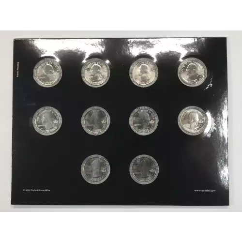2010 America the Beautiful ATB Quarter Uncirculated 10-Coin P&D Set Satin Finish