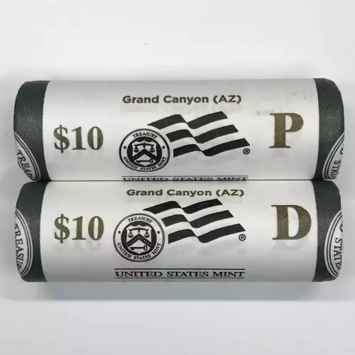 2010 Grand Canyon National Park (Arizona) ATB Quarter US Mint P & D Roll Set