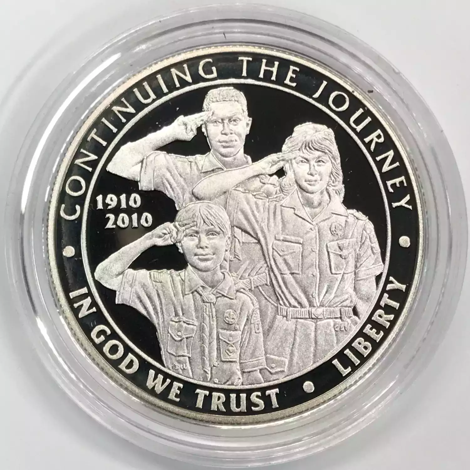 2010-P Boy Scouts of America (BSA) Proof Silver Dollar w US Mint OGP - Box & COA