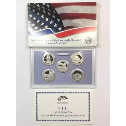 2010-S Clad Quarters Proof Set w US Mint OGP - Box & COA