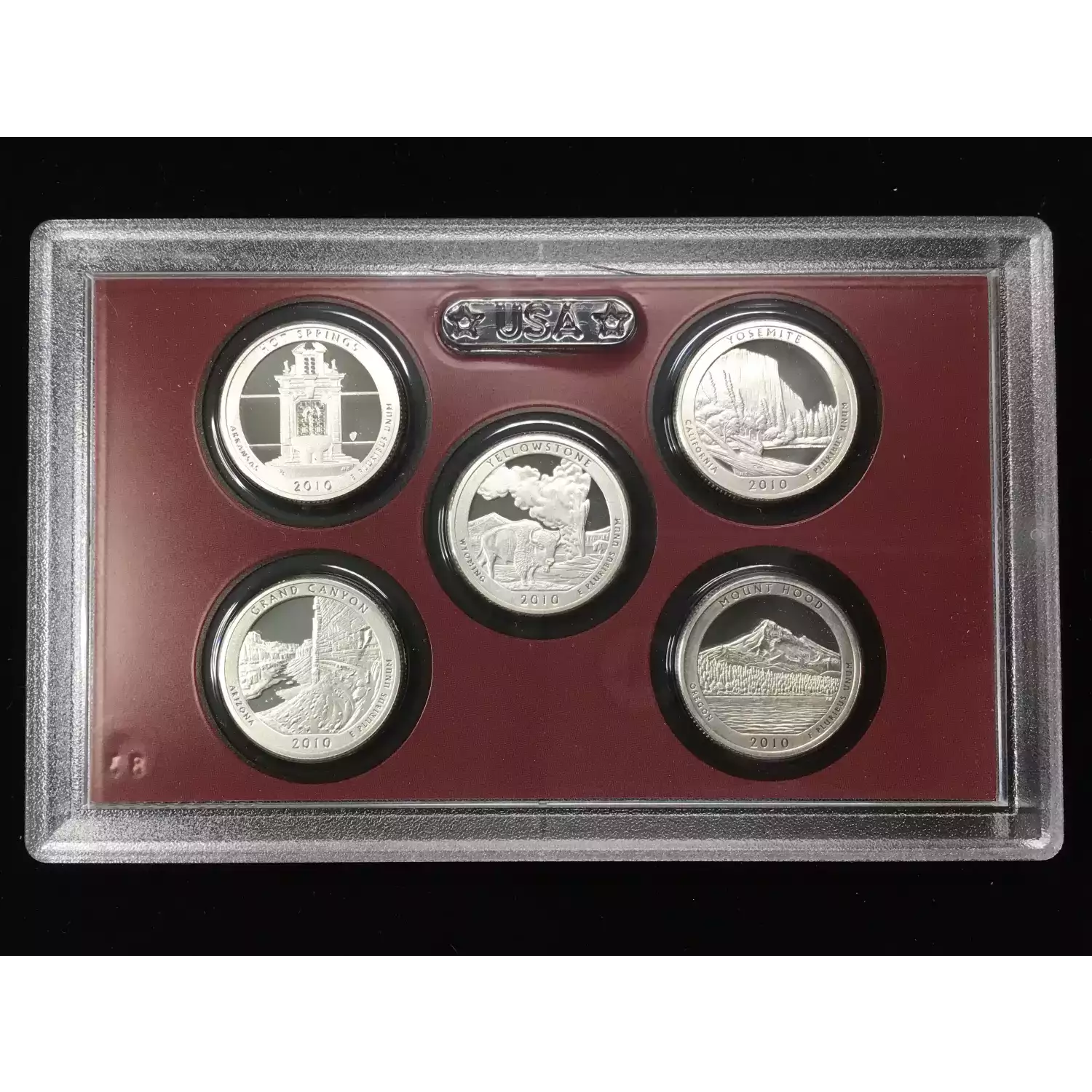 2010-S Silver Quarters Proof Set w US Mint OGP - Box & COA