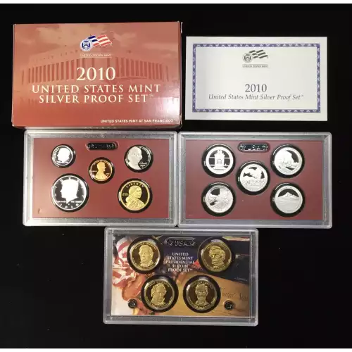 2010-S US Mint Silver Proof Set w OGP - Box & COA