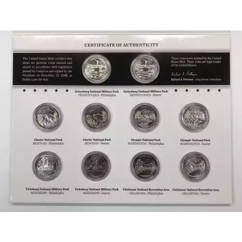 2011 America the Beautiful ATB Quarters Uncirculated 10-Coin P&D Set US Mint OGP (4)