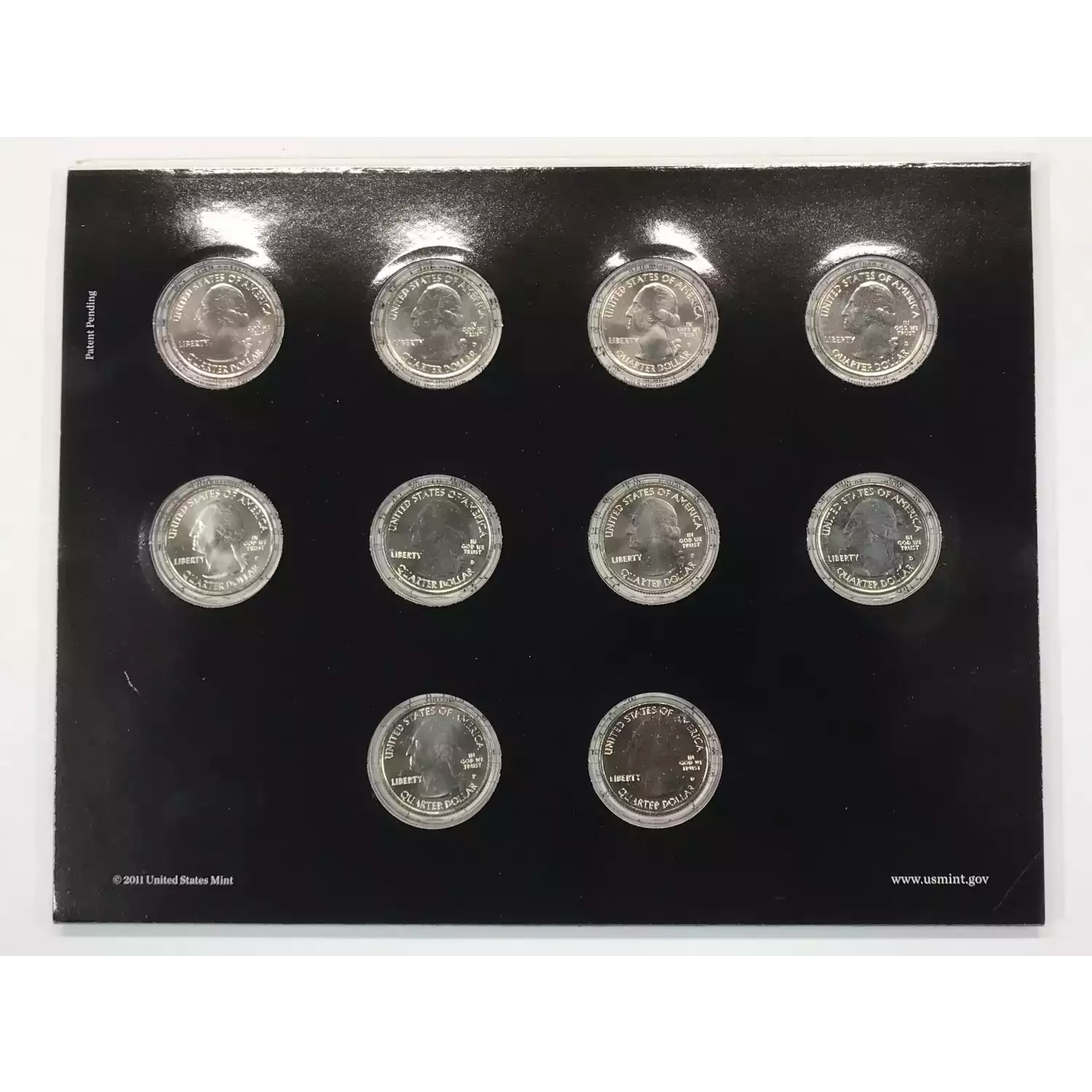 2011 America the Beautiful ATB Quarters Uncirculated 10-Coin P&D Set US Mint OGP (3)