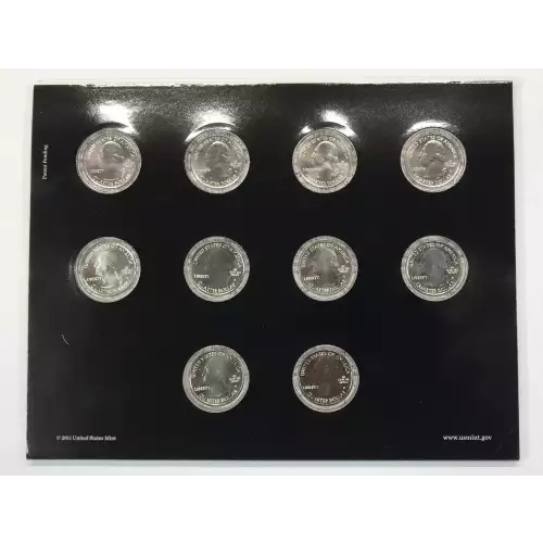 2011 America the Beautiful ATB Quarters Uncirculated 10-Coin P&D Set US Mint OGP (3)