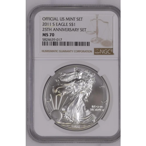 2011 S 25TH ANNIVERSARY SET OFFICIAL US MINT SET (4)