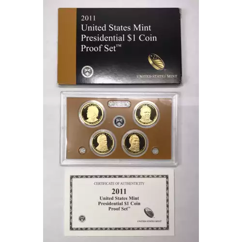 2011-S Presidential Dollar Proof Set w US Mint OGP - Box & COA (5)