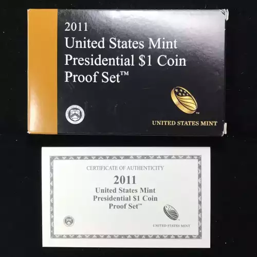 2011-S Presidential Dollar Proof Set w US Mint OGP - Box & COA