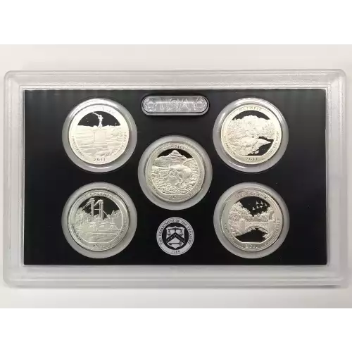 2011-S Silver Quarters Proof Set w US Mint OGP - Box & COA