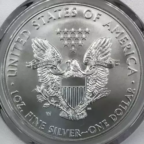 2011-W $1 Burnished Silver Eagle Mercanti Signature