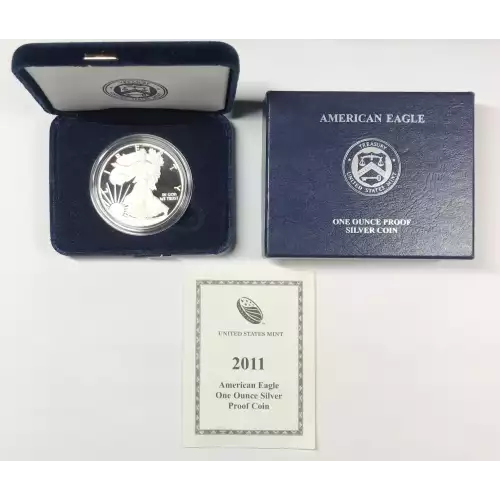 2011-W Proof Silver Eagle w OGP - Box & COA