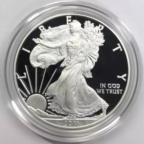 2011-W Proof Silver Eagle w OGP - Box & COA