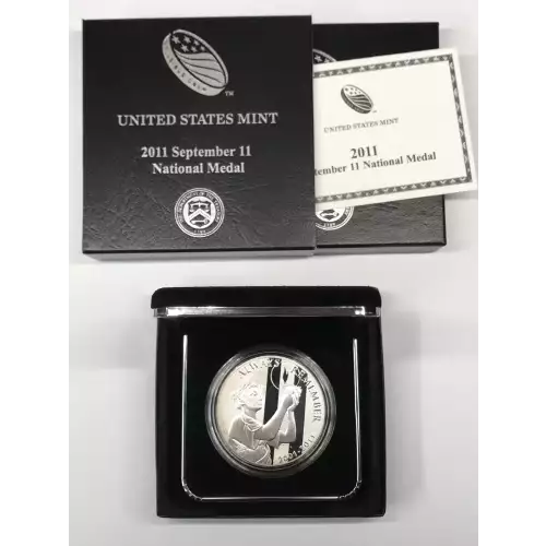 2011-W September 11 National Silver Medal w US Mint OGP - Box & COA