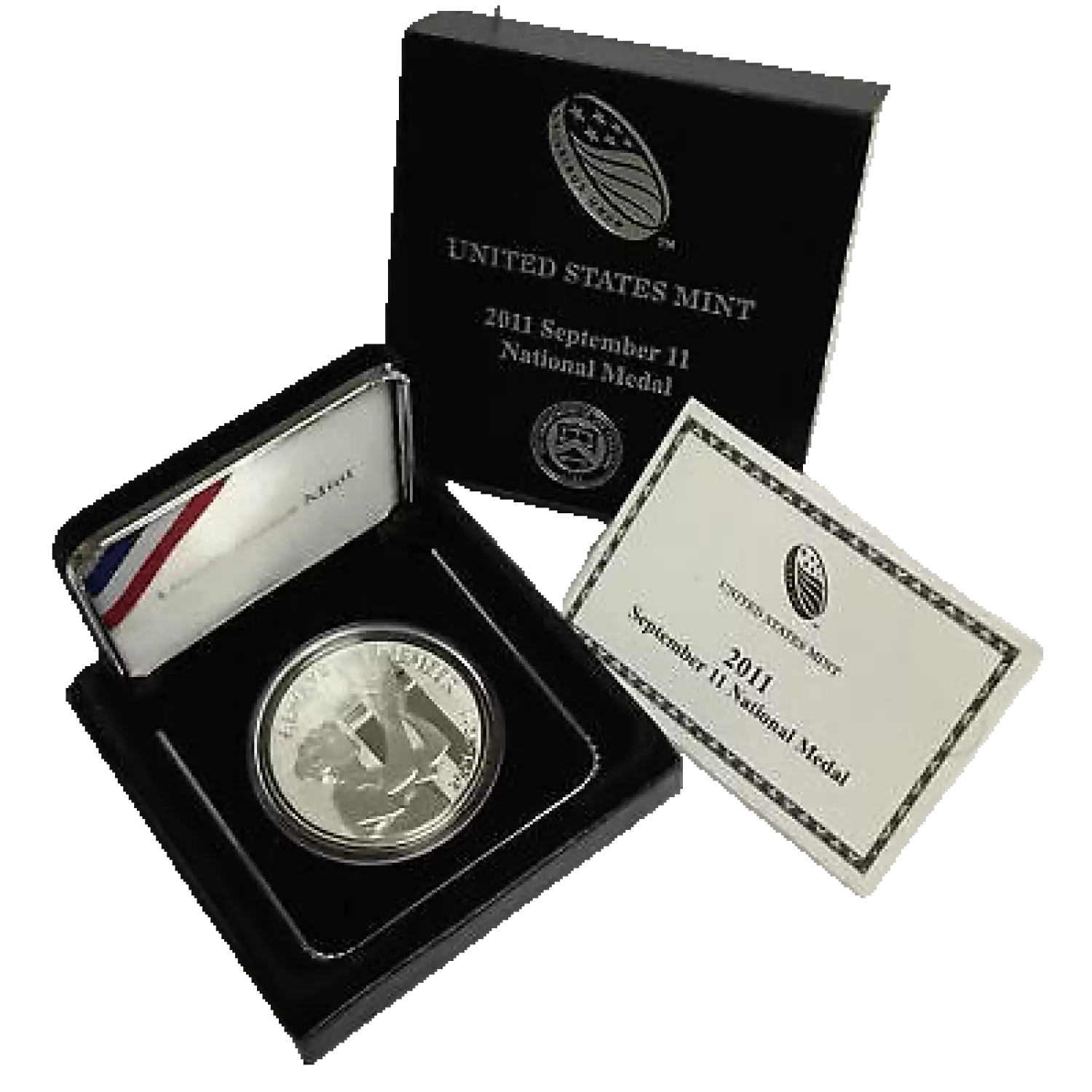 2011-W September 11 National Silver Medal w US Mint OGP - Box & COA