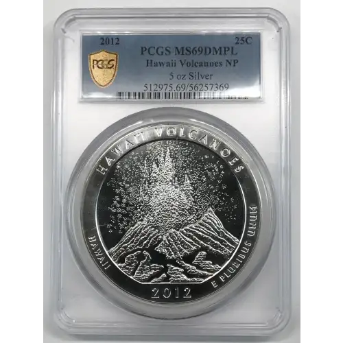 2012 5 oz Silver America the Beautiful Hawaii Volcanoes National Park