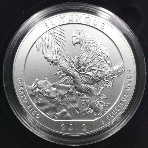 2012-P El Yunque ATB 5 oz Silver Uncirculated Coin w/ US Mint OGP - Box & COA