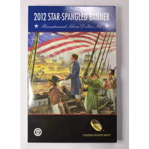 2012-P Star Spangled Banner Bicentennial Proof Silver Dollar Set w US Mint OGP (10)