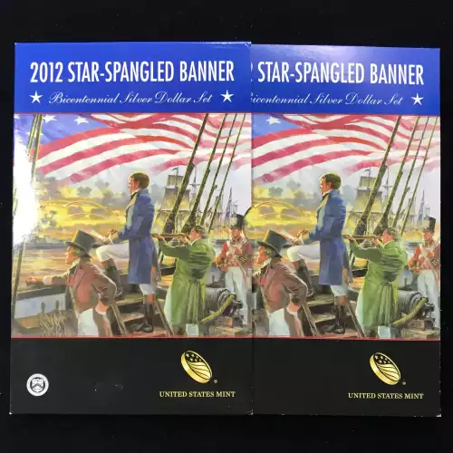2012-P Star Spangled Banner Bicentennial Proof Silver Dollar Set w US Mint OGP (18)