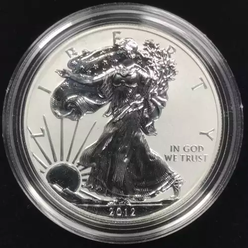 2012-S Silver Eagle San Francisco 2-Coin Proof Set w OGP Box & COA - Pf & Rev Pf