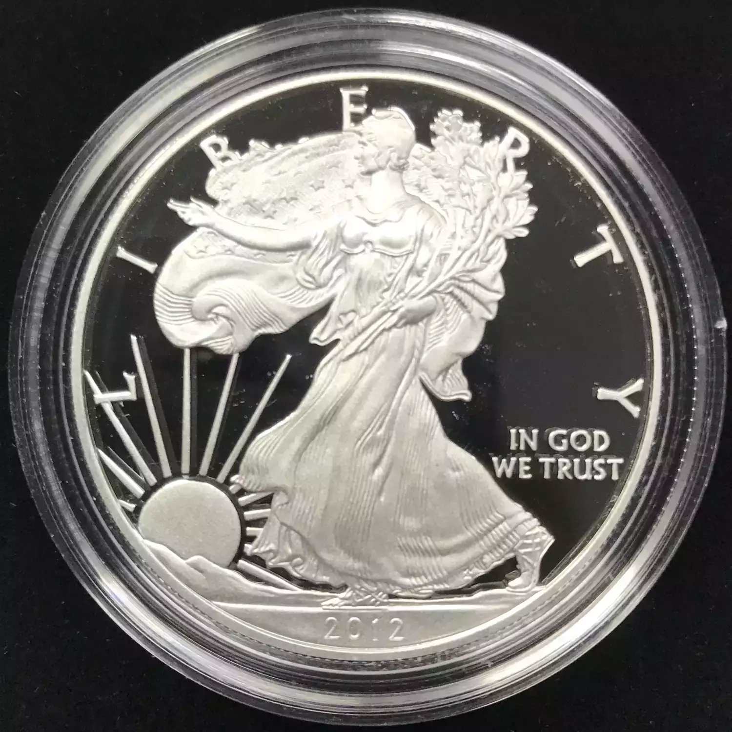 2012-S Silver Eagle San Francisco 2-Coin Proof Set w OGP Box & COA - Pf & Rev Pf