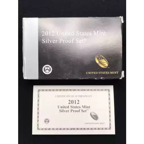2012-S US Mint Silver Proof Set w OGP - Box & COA