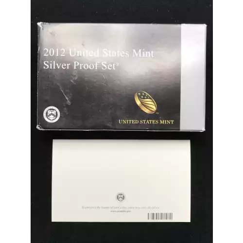 2012-S US Mint Silver Proof Set w OGP - Box & COA