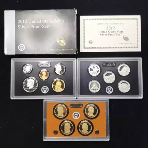 2012-S US Mint Silver Proof Set w OGP - Box & COA