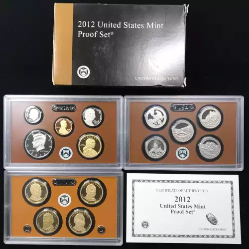 2012 US Mint Proof Set w OGP - Box & COA